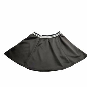 Joe Boxer Women's Black Flared Strip Elastic Waist Skater Skirt Size L
